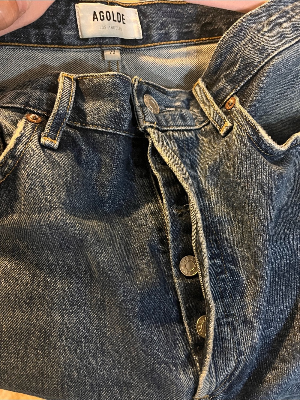 Agolde Fran Button-Fly Jeans
